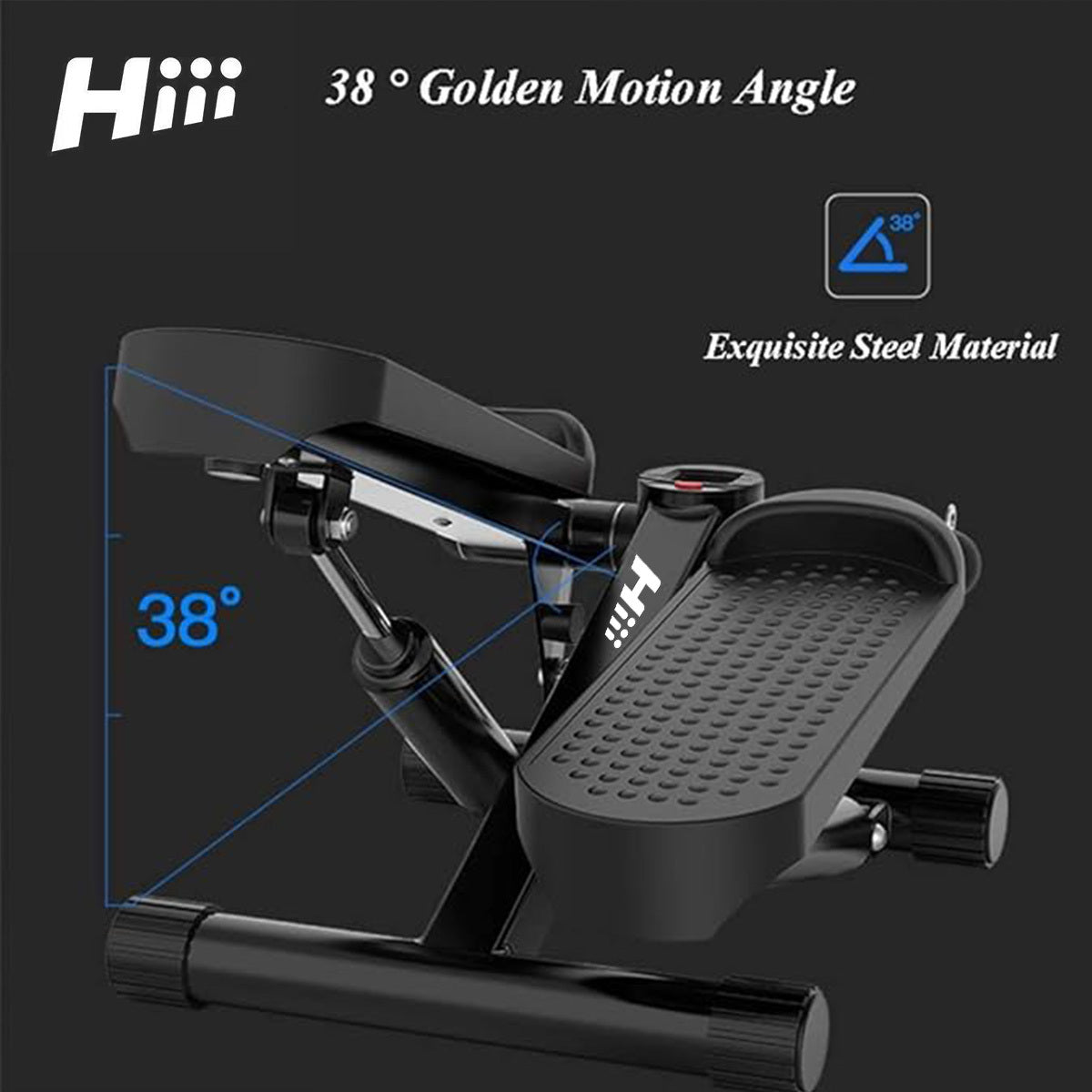 Mini Stepper With Resistance Bands for Exercise At Home, Stepper For Exercise At Home, Mini Stair Stepper 330 Lb Capacity, Workout Stepper Machine For Exercise